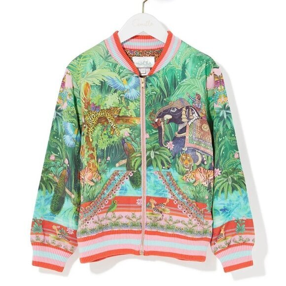 Camilla Bennys‎ Blessing Reversible Bomber Jacket Kids Size 10 Ladies XS b80